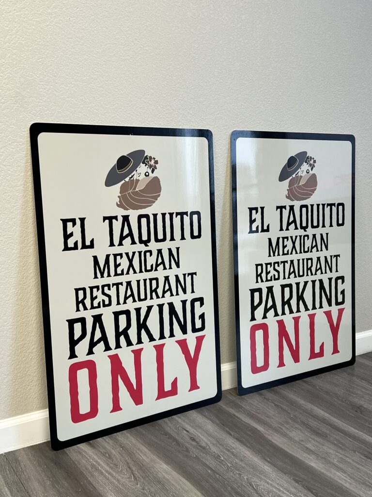 Parking sign